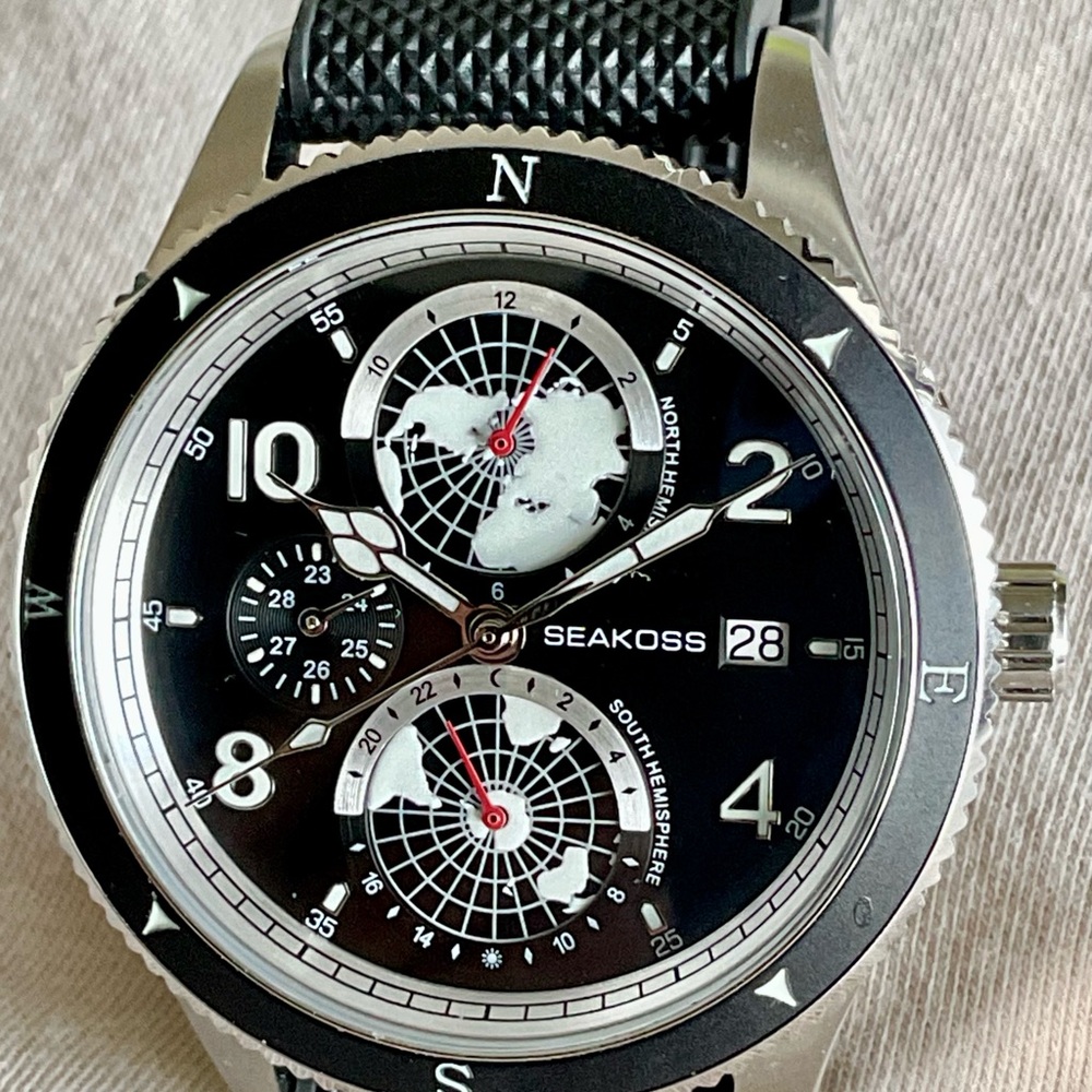 Euc Multifunction Seakoss Automatic 42mm Luminous… - image 5